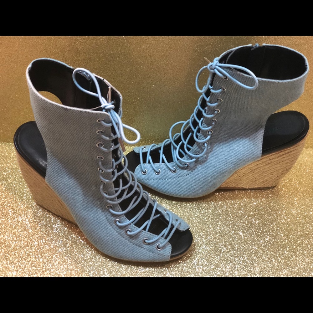Rebecca Minkoff Light blue jean wedges
